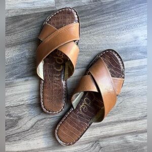 Sam Edelman Leather Criss Cross Sandal size 8